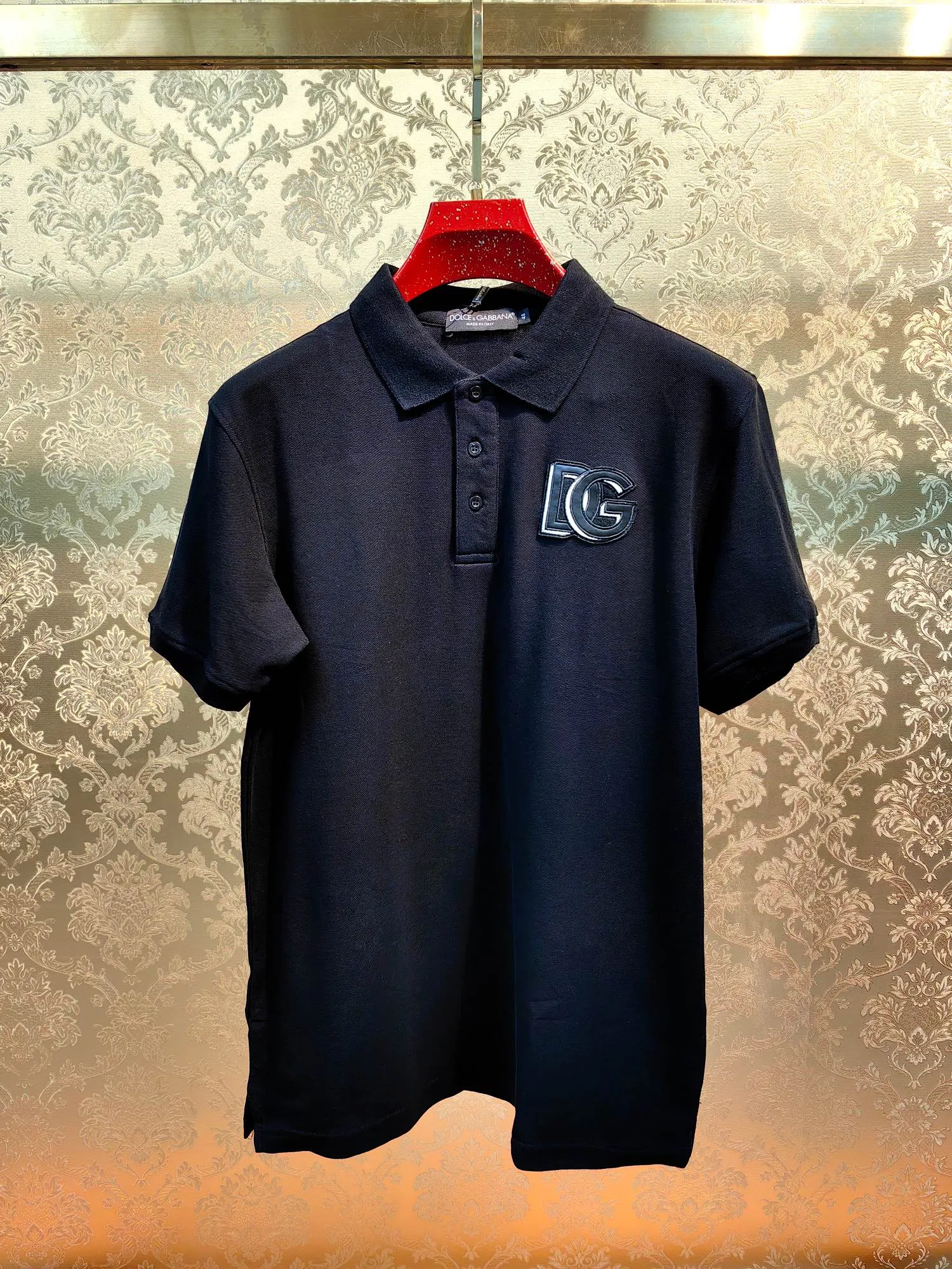 𝘿𝙊𝙇𝘾𝙀 & 𝙂𝘼𝘽𝘽𝘼𝙉𝘼 2024/ss New Arrivalpolo DG 100% Breathable Black Sizes 46 48 50 52